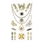 Wrapables Small Metallic Gold and Silver Temporary Tattoo Stickers, Charmed